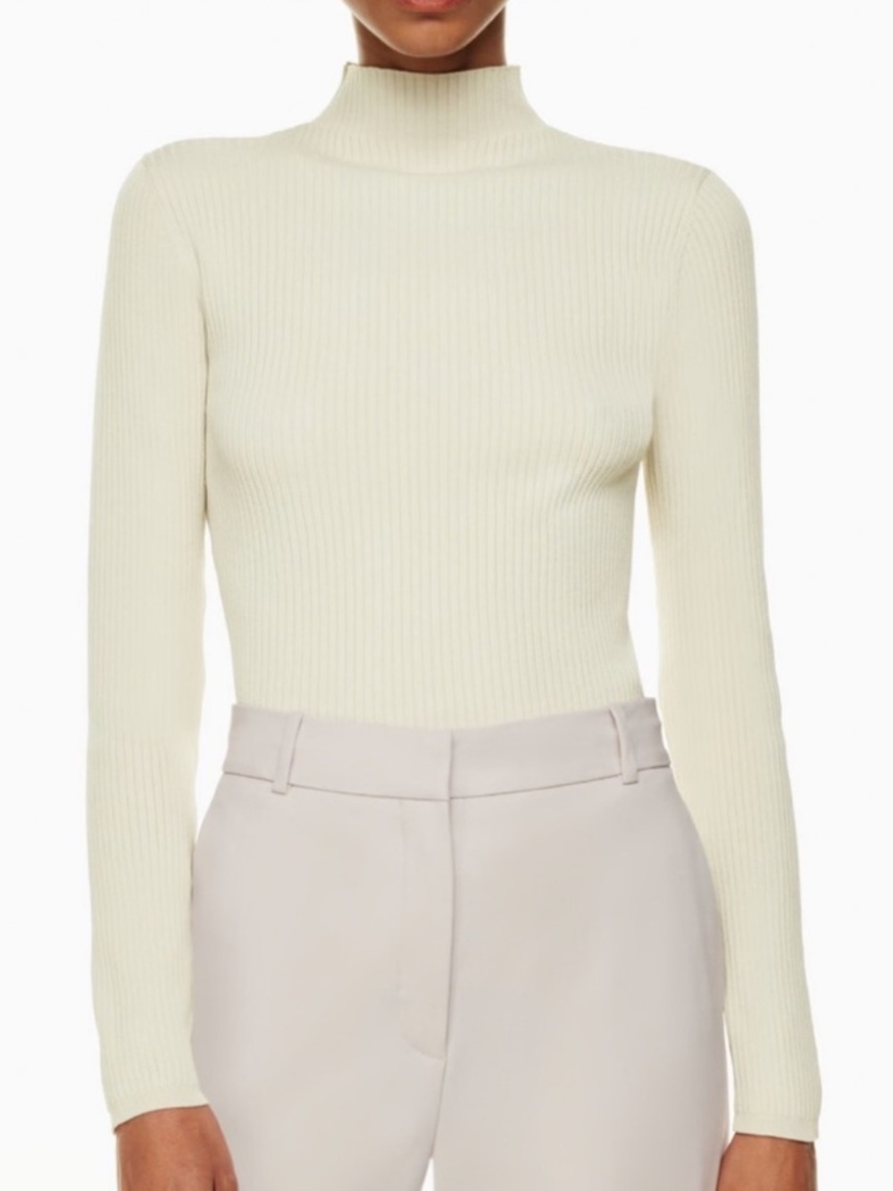 Babaton Amer Sculpt Knit Mockneck Sweater